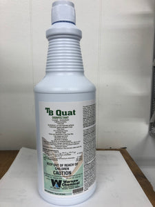 TB Quat - Disinfectant Cleaner - 1 Case, 12 Quarts with  Spray Trigger